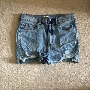 Distressed Denim Shorts